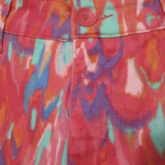 Bandolino capris, pinks, lavender, aqua, cotton stretch and pockets size 16 - Picture 5 of 8